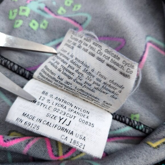 Gilda Marx Spandex VINTAGE 1980s Neon Printed Tights Sz Small - Picture 8 of 9